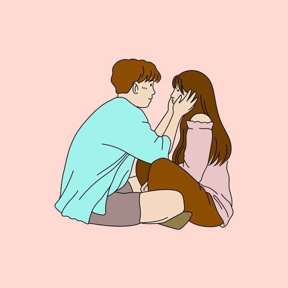 Freund sagt seiner Freundin, dass er immer für sie da sein wird