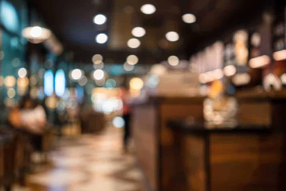 Unscharfes Foto des Cafés