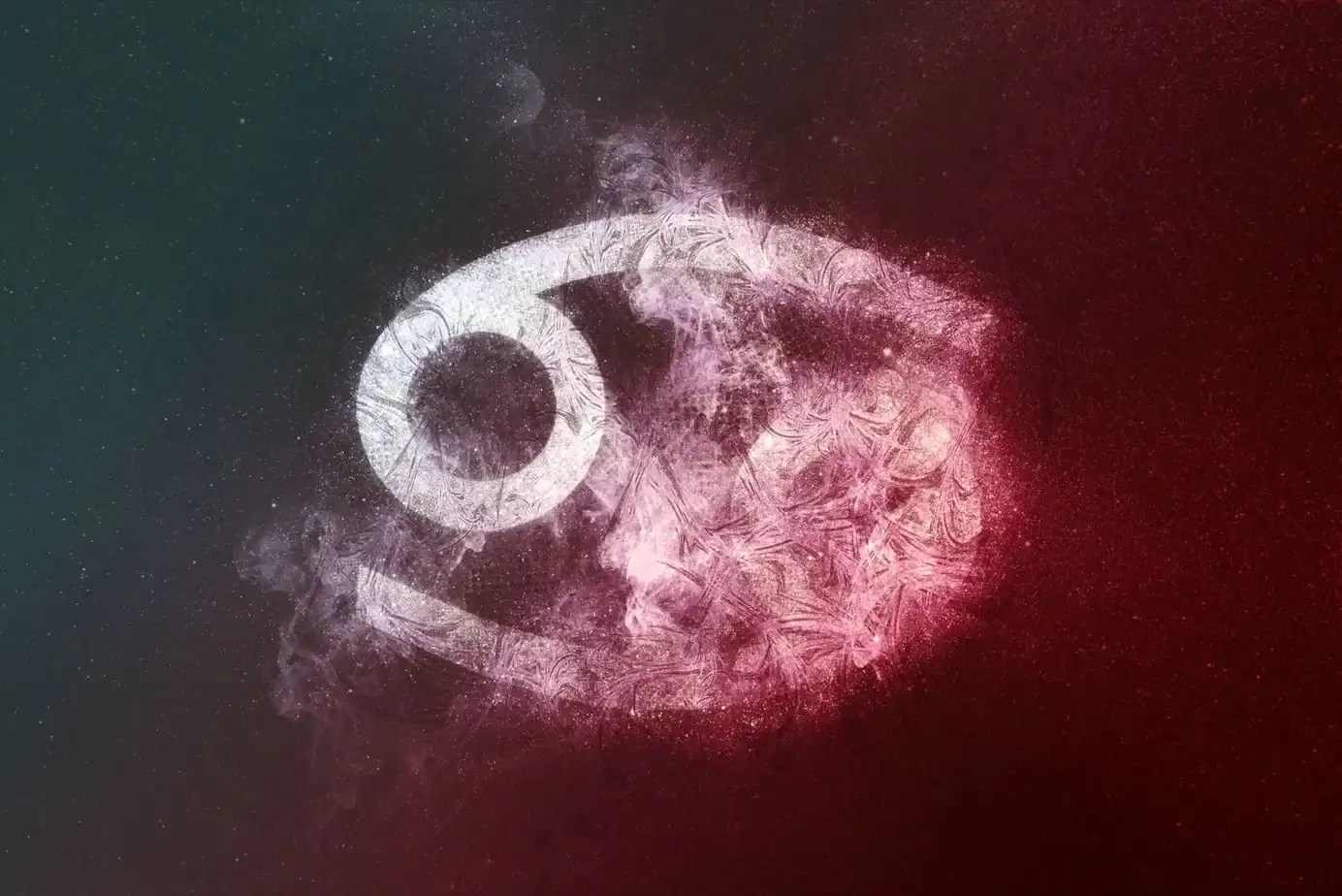 Astrologisk tegn Krepsen: Stille vann renner dypt! weißes und rotes Sternzeichen Krebs