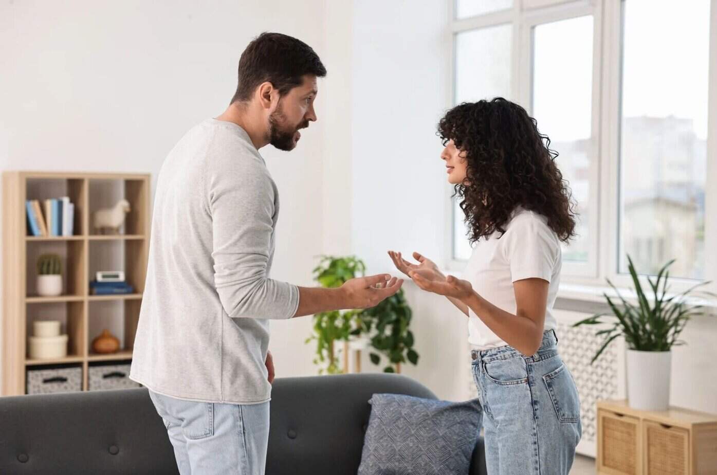 Paar streitet