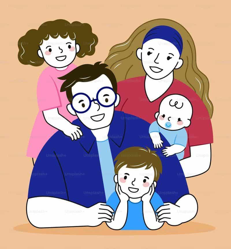 A happy family smiling together in a group. vector – Blue Image on Unsplash
