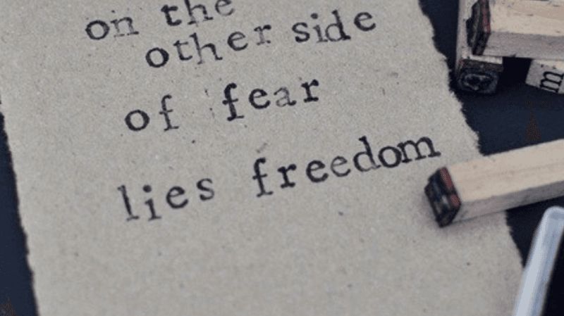 Feeling both free and terrified at the same time