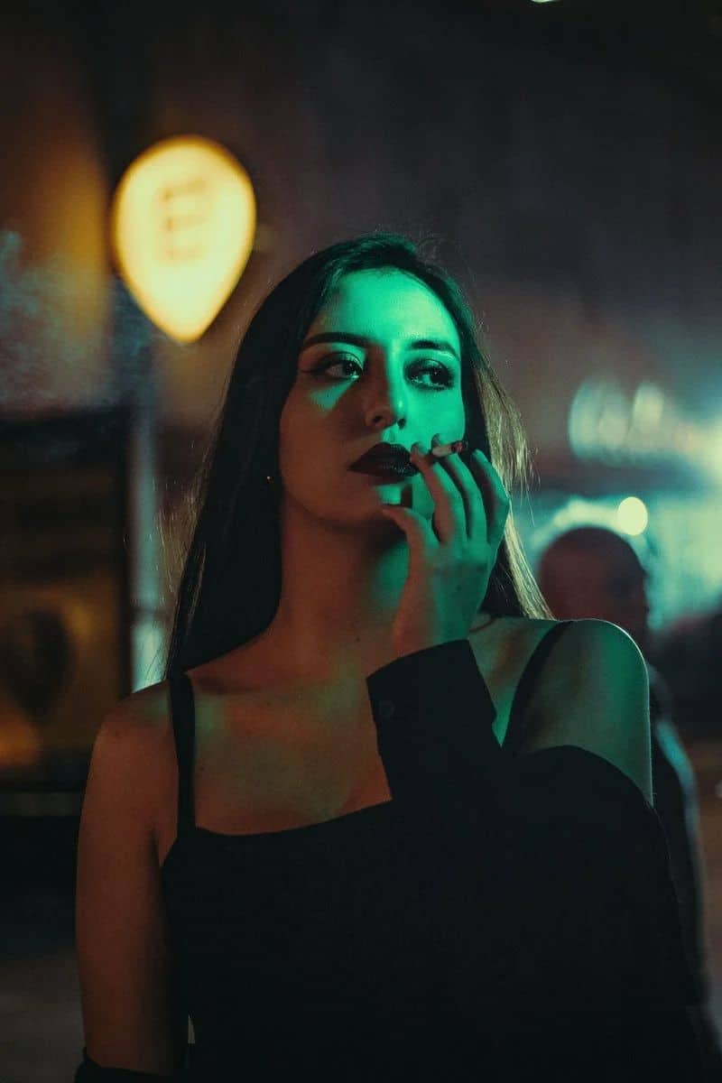 Moody Urban Night Portrait of Contemplative Woman · Free Stock Photo Moody Urban Night Portrait of Contemplative Woman · Free Stock Photo