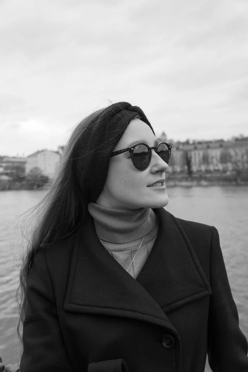 Woman in Turtleneck and Coat by River · Free Stock Photo Woman in Turtleneck and Coat by River · Free Stock Photo