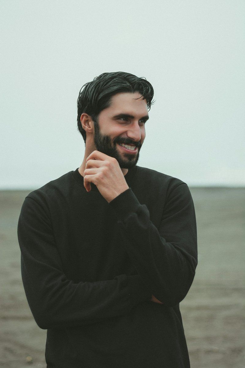 A man with a beard standing in a desert photo – Free Grey ...