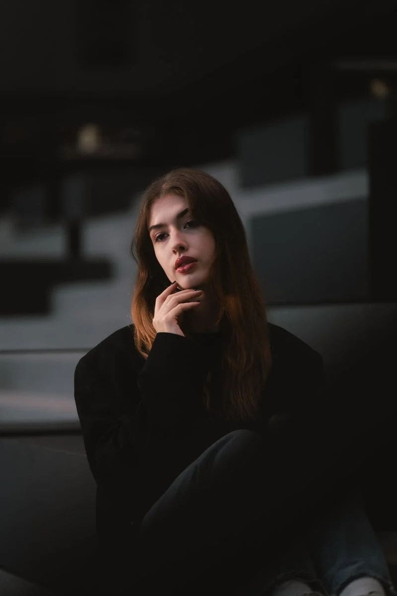 Pensive Woman in Thought at Night · Free Stock Photo Pensive Woman in Thought at Night · Free Stock Photo